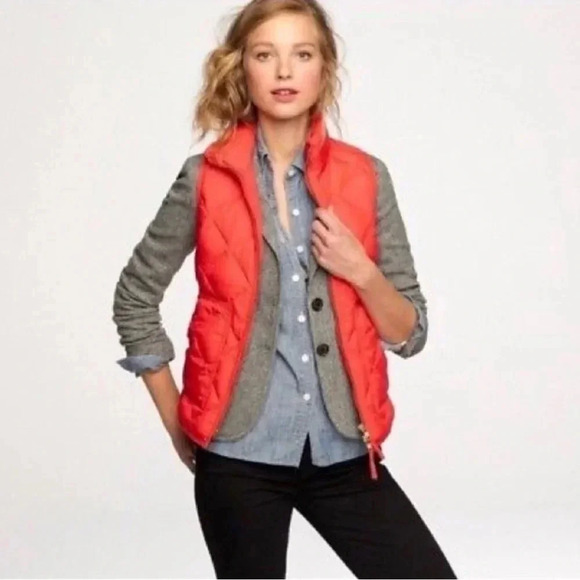 J Crew Orange Layering Vest XS  - Like New - J - Picture 1 of 7